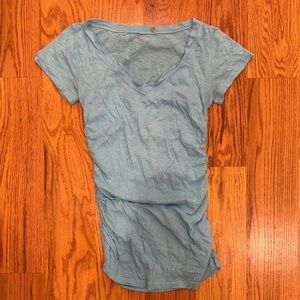 Caslon Light Blue V-Neck Women's Top